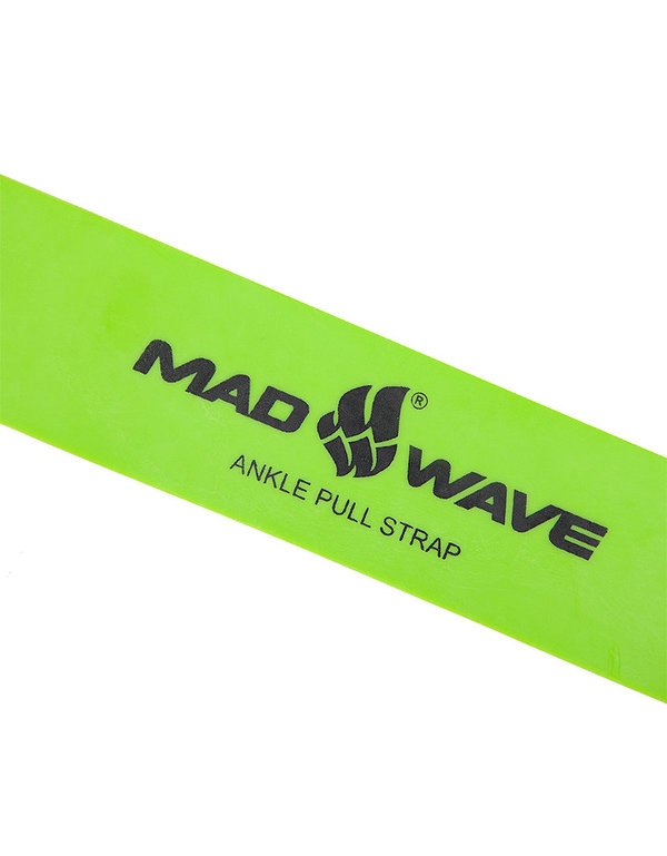 MAD WAVE PULLKICK ALIGNMENT mit ANKLE STRAP; Schwimmbrett für Arm- und Beintraining; schwarz/lime