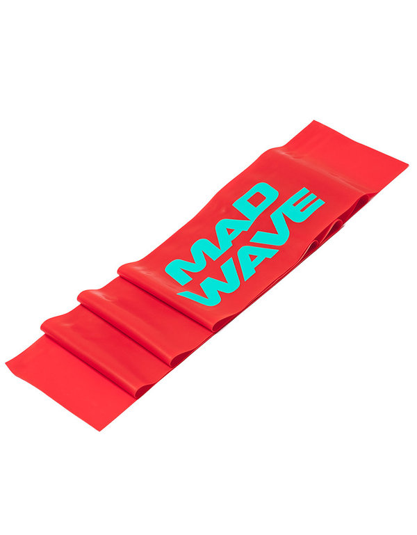 MAD WAVE STRETCH BAND; Latex-Band; rot; mittlerer Widerstand; 200 x 15 cm (extra lang)