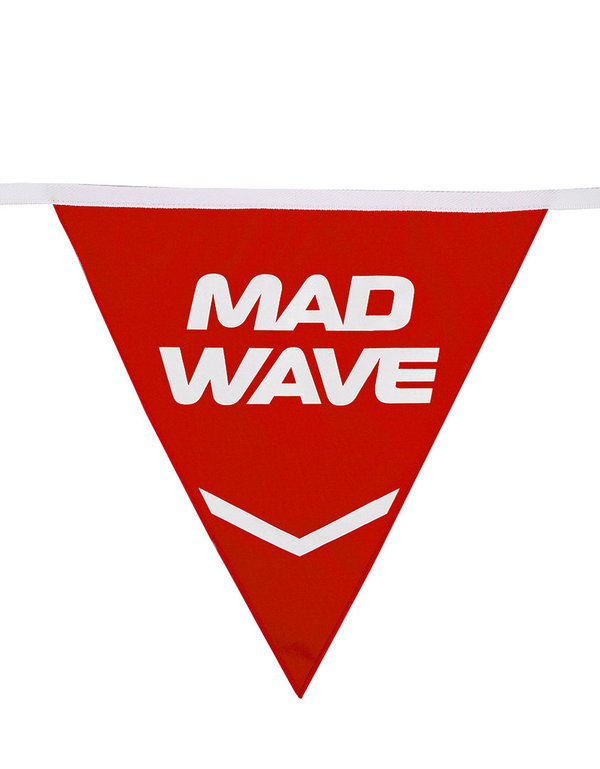 MAD WAVE Rückenfähnchen; rot/weiß; 12m