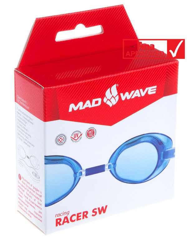 MAD WAVE RACER SW; Schwimmbrille für Wettkampf und Training